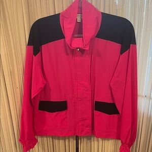 Abella Pink and Black Windbreaker  Jacket